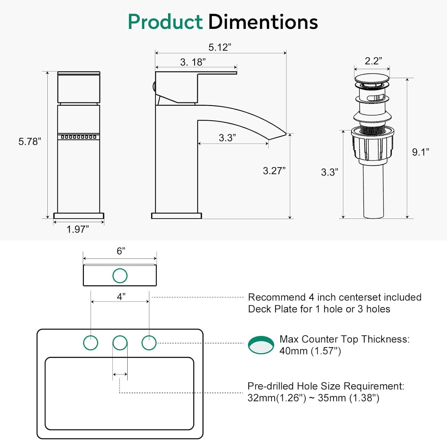 Single-Hole Single-handle Bathroom Faucet