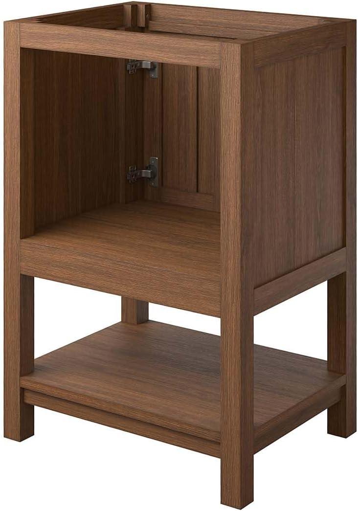 Modway Ashlyn 24” Wood Bathroom Vanity Cabinet (Sink Basin Not Included) in Walnut