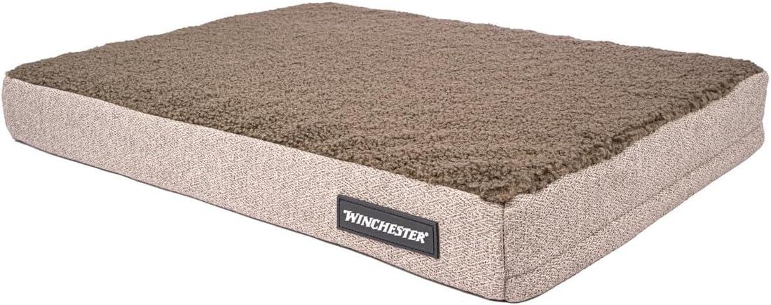 Winchester Medium Orthopedic Gray and Brown Dog Bed