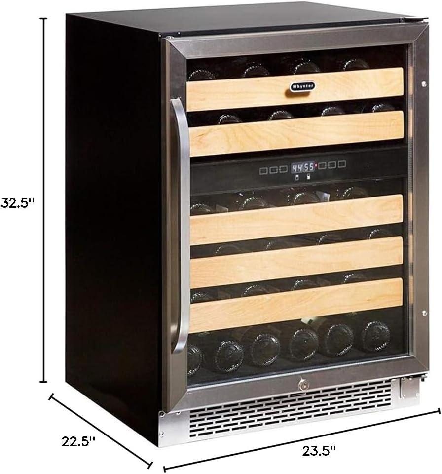 Whynter 46 Bottle Dual Zone Built-In Wine Cooler