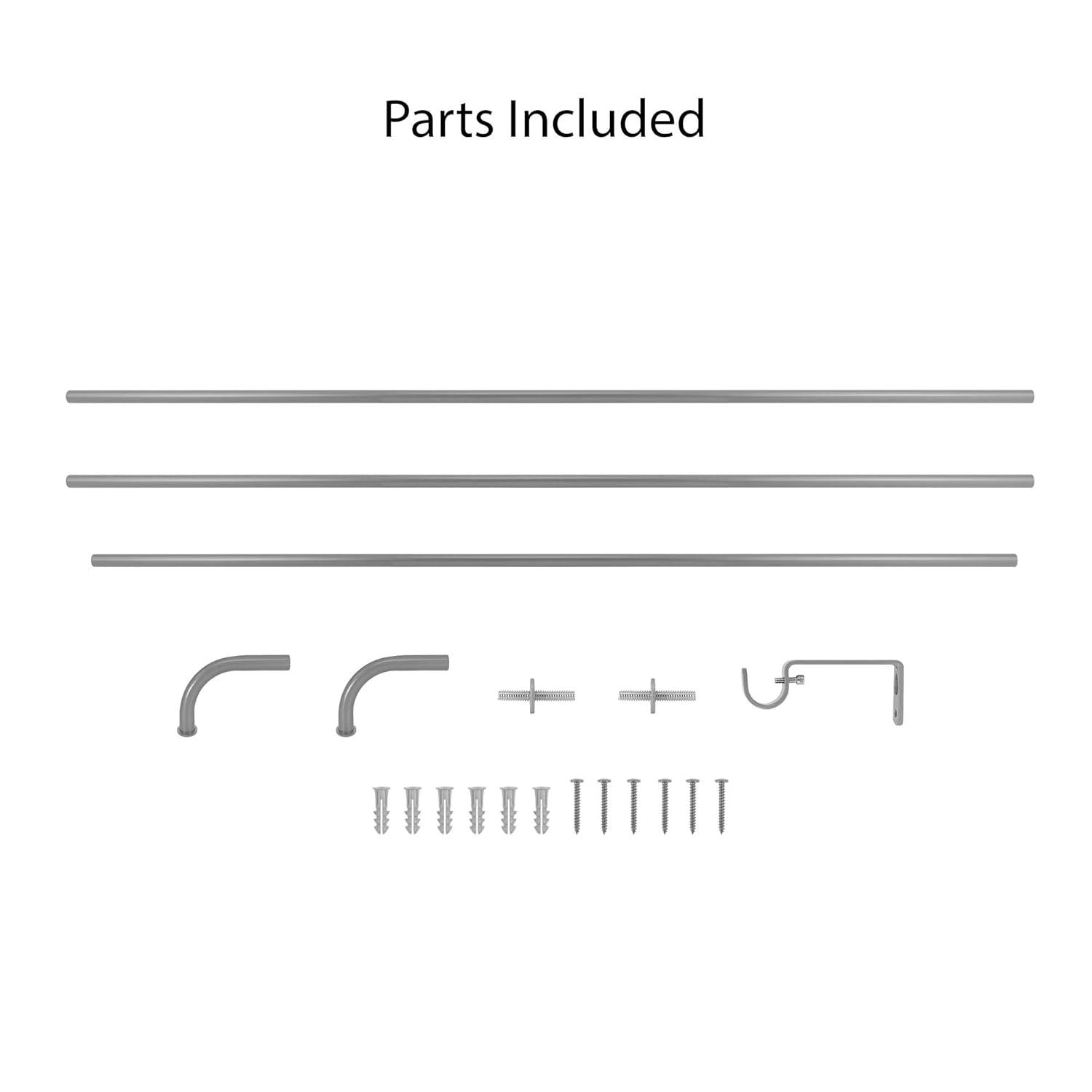 46-120" Better Homes and Gardens 3/4-inch Adjustable Outdoor Wrap-Around Rod Set