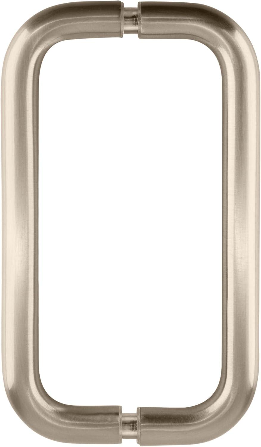 Brushed Nickel 8" Back-to-Back Solid Brass Pull Handles