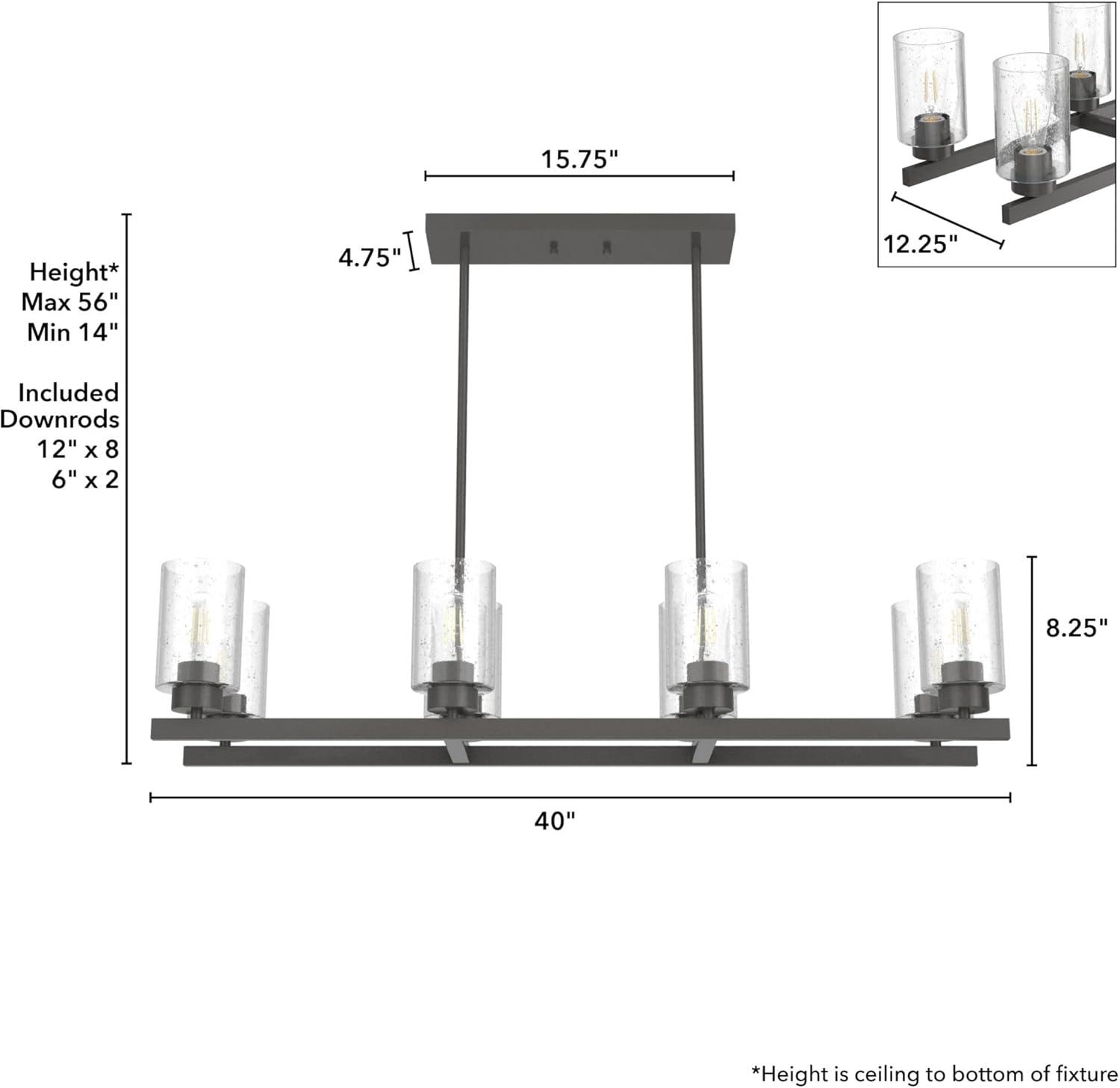 Hartland 8 - Light Kitchen Island Linear Pendant