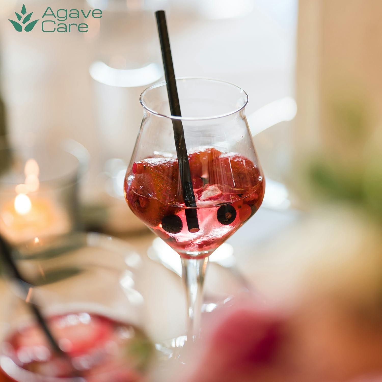 Agave Care Sustainable Agave Straws - 5.9" - Natural - Unwrapped - 150 Count - 3 oz