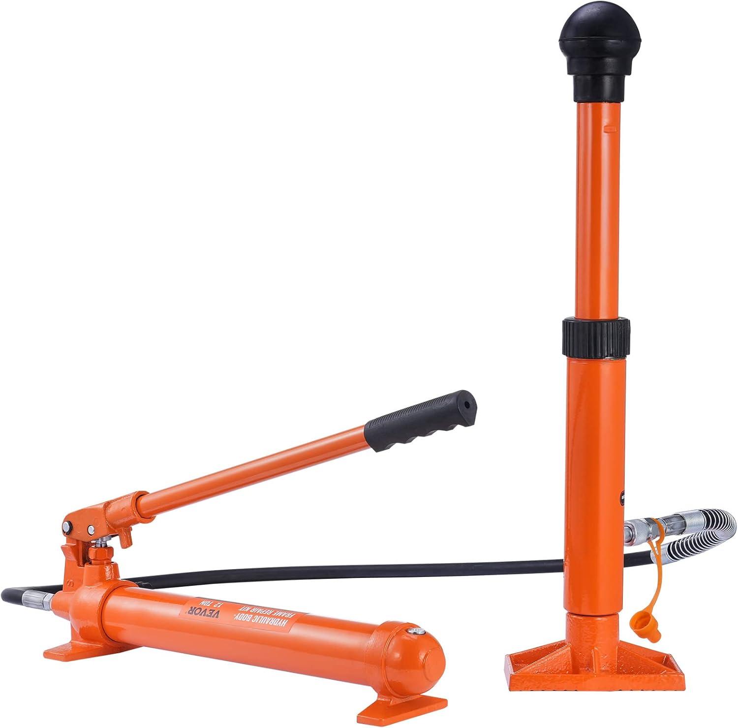12 Ton Porta Power Hydraulic Jack Kit 26455 Lbs. Load Body Repair Tool with 4.6 ft. Oil Hose Carry Case for Automotive