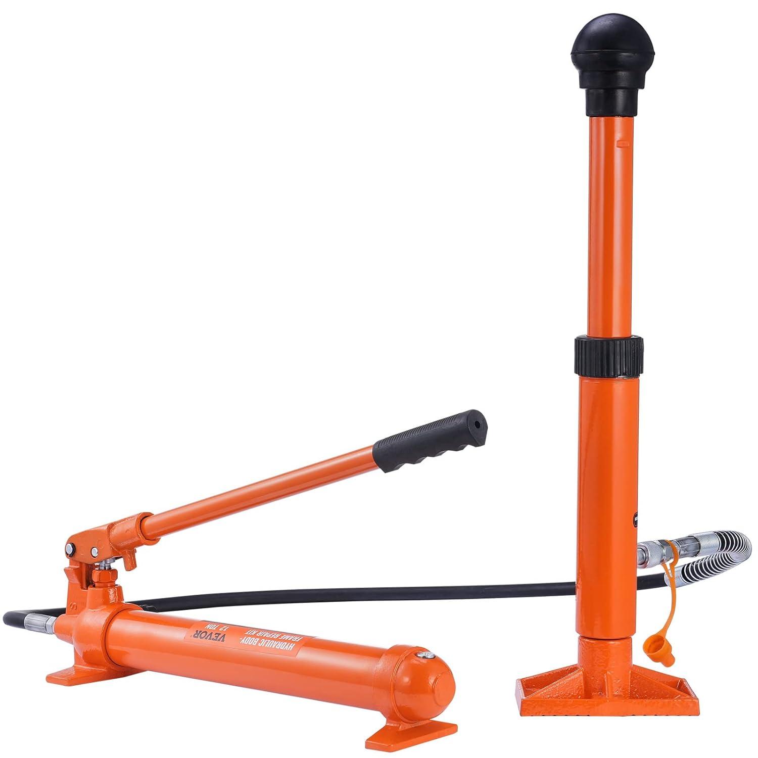 12 Ton Porta Power Hydraulic Jack Kit 26455 Lbs. Load Body Repair Tool with 4.6 ft. Oil Hose Carry Case for Automotive