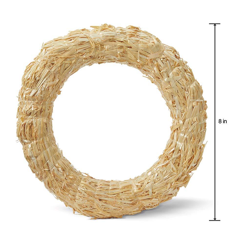 Natural Straw 18-Inch Outdoor Floral Wreath Form