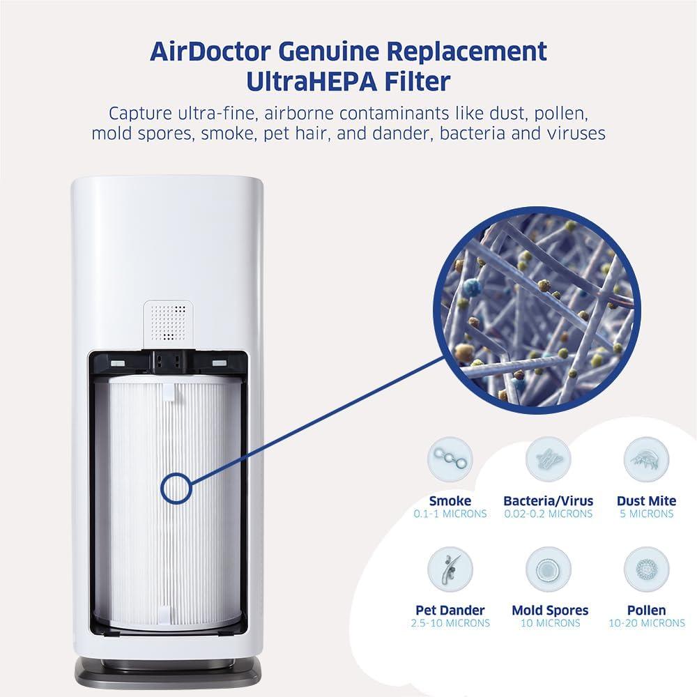 Airdoctor Ad1000 Genuine Replacement Filter Captures Ultra-fine Airborne Contaminants