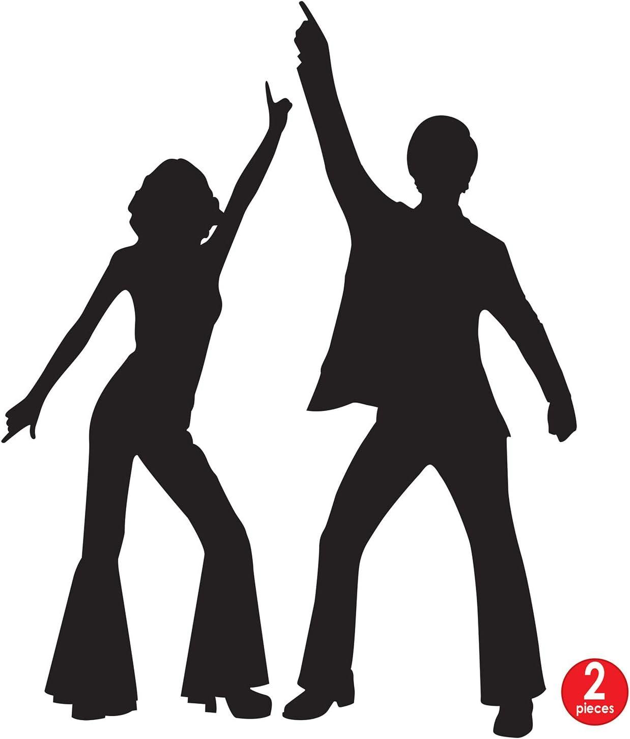 Beistle Disco Silhouettes, 32.75" & 36.5", (4/Pkg) Multicolored
