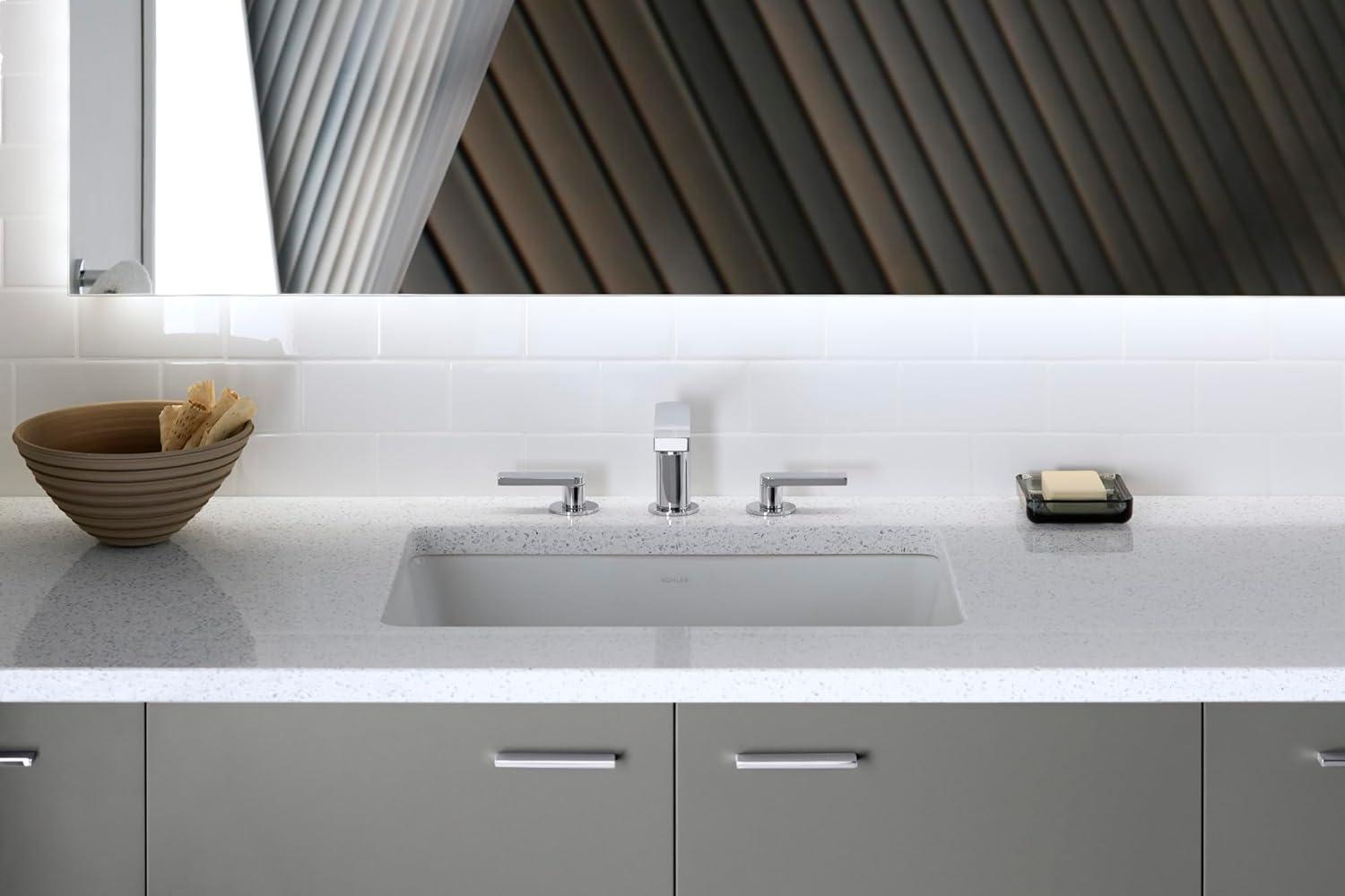 Ladena White Porcelain Rectangular Undermount Sink