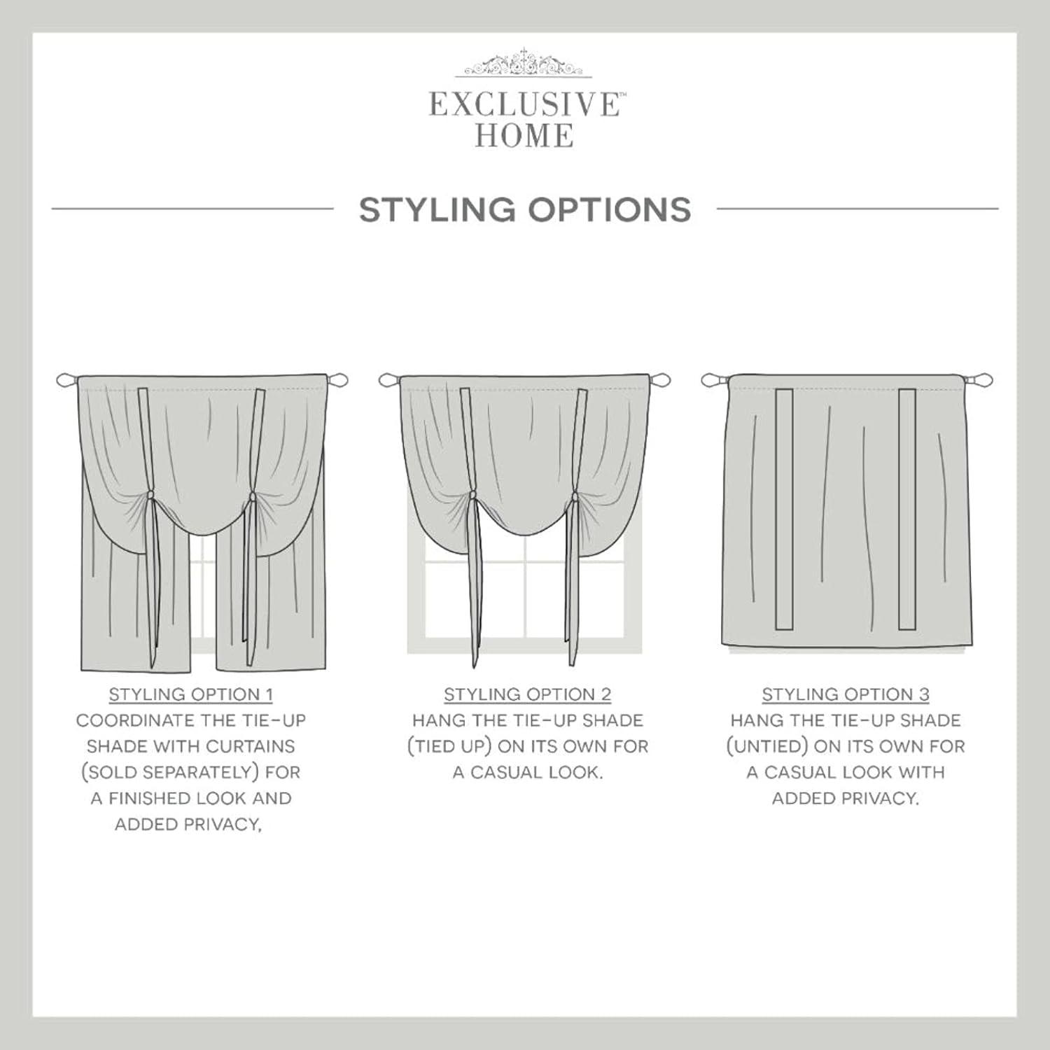 Amalgamated Textiles Exclusive Home Loha Light Filtering Rod Pocket Tie Up Shade