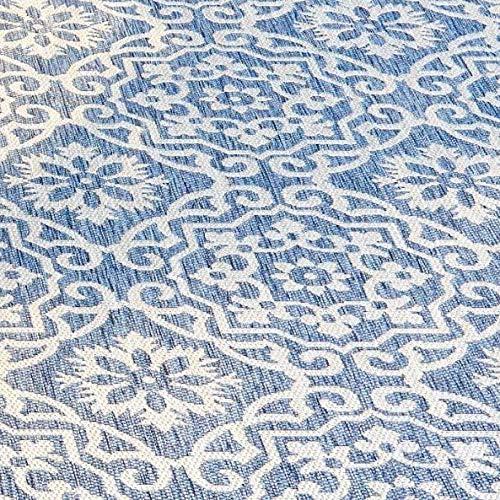 Nicole Miller New York Patio Country Danica Geometric Indoor/Outdoor Area Rug, Blue/Gray