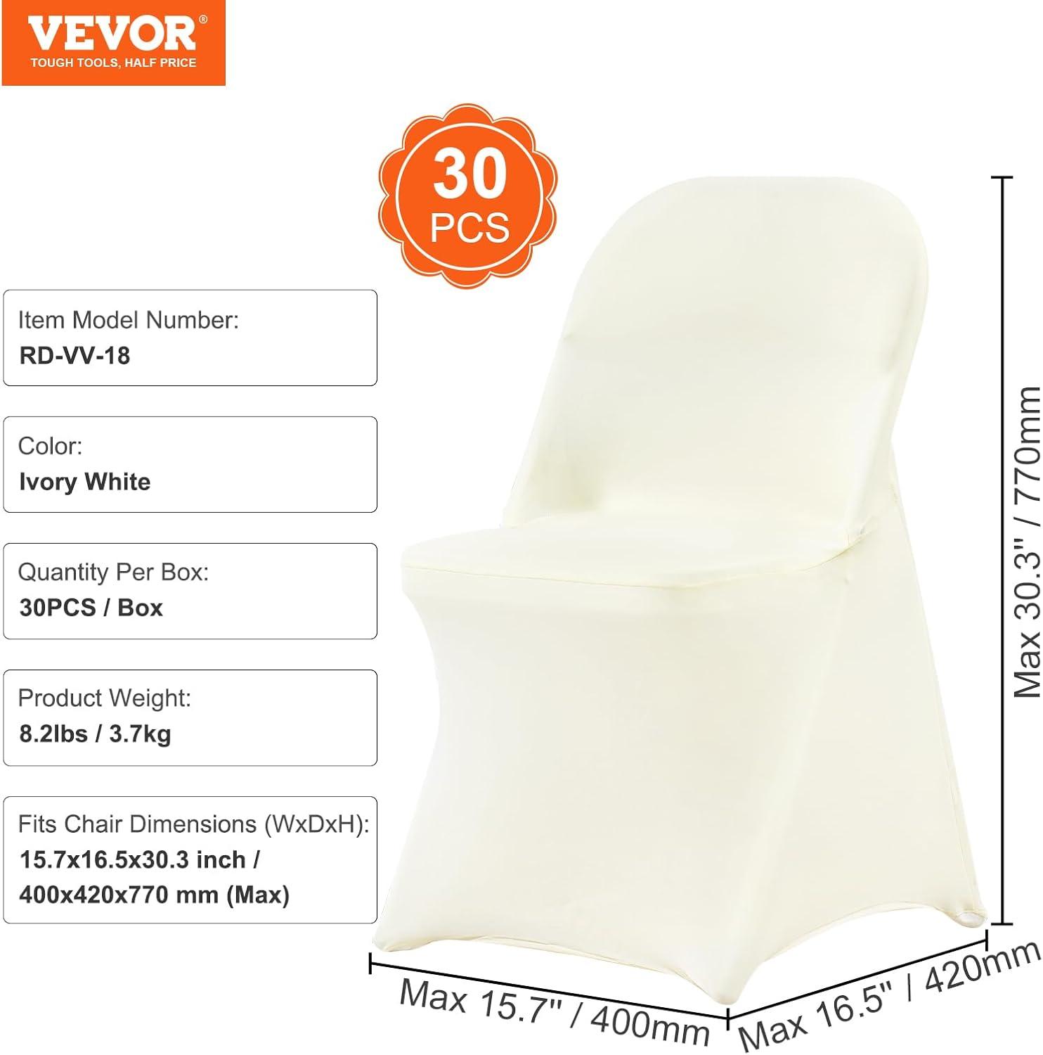 Ivory Chair Covers (Set of 30)