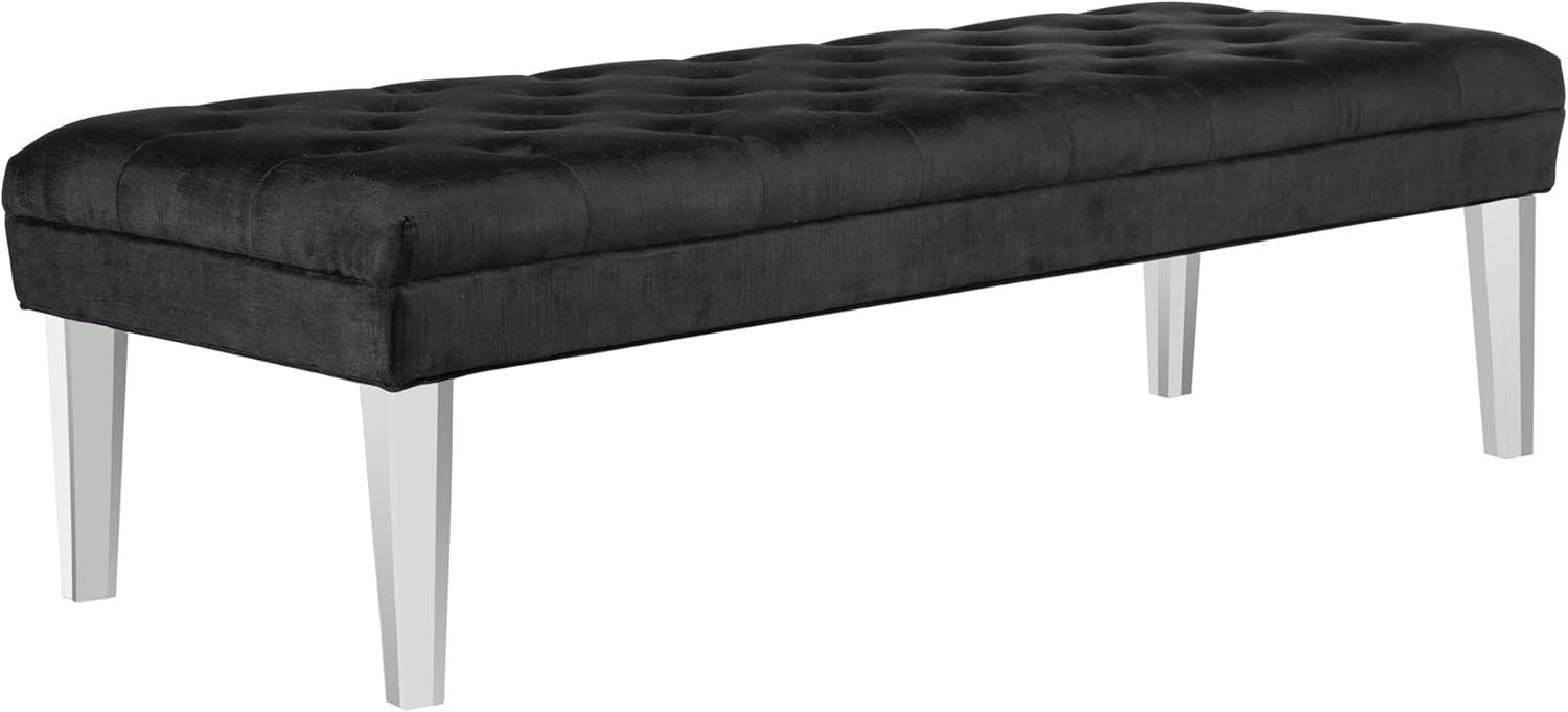 Abrosia Tufted Bench - Black - Safavieh