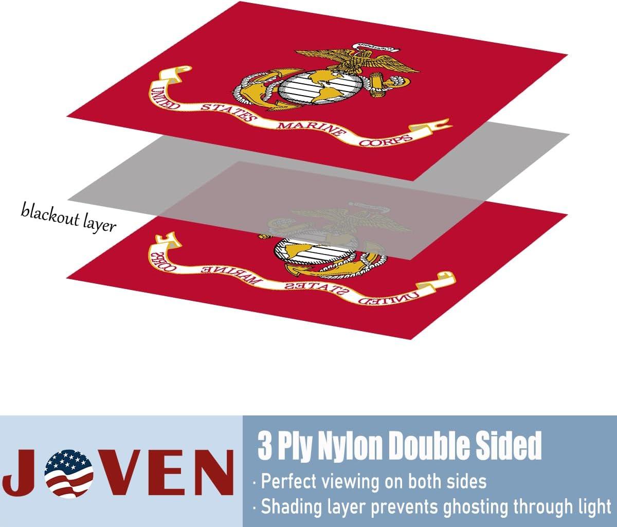 US Marine Corps Red Heavy Duty Polyester Flag 3x5 with Brass Grommets