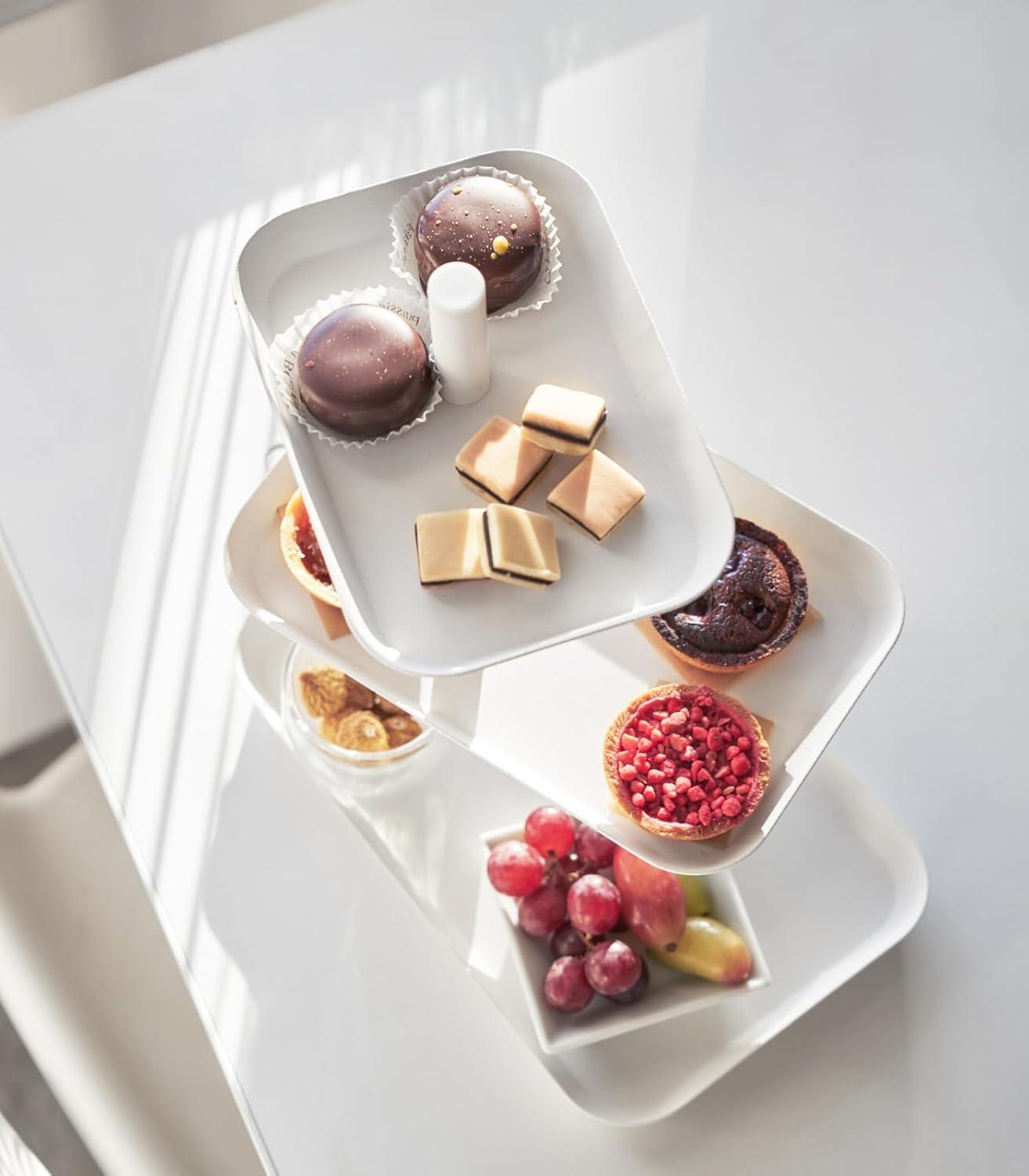 Yamazaki Home Tower Yamazaki Home 3-Tier Serving Stand, Appetizer Tray Organizer For Party Or Kitchen, Steel