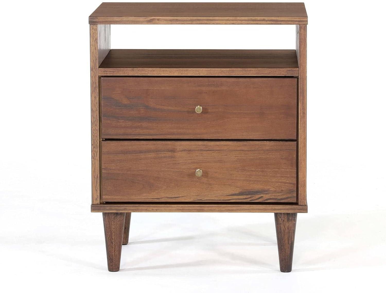 Mid Century Two-Drawer Nightstand