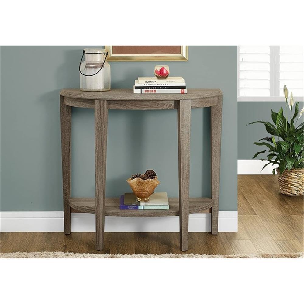 Monarch Specialties Accent Table Console Entryway Narrow Sofa Living Room Bedroom Brown Laminate Contemporary Modern
