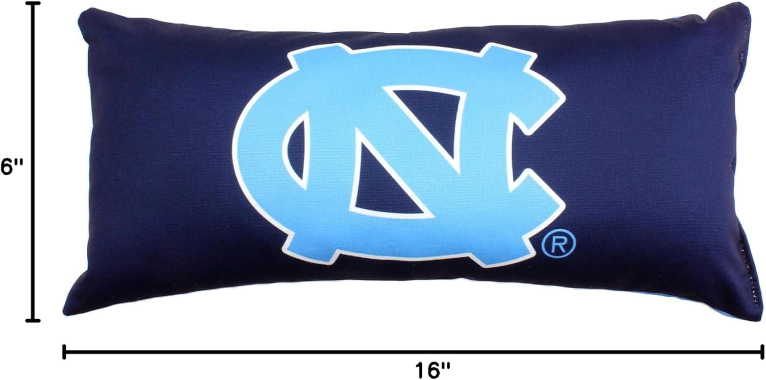 North Carolina Tar Heels Blue Polyester Rectangular Throw Pillow