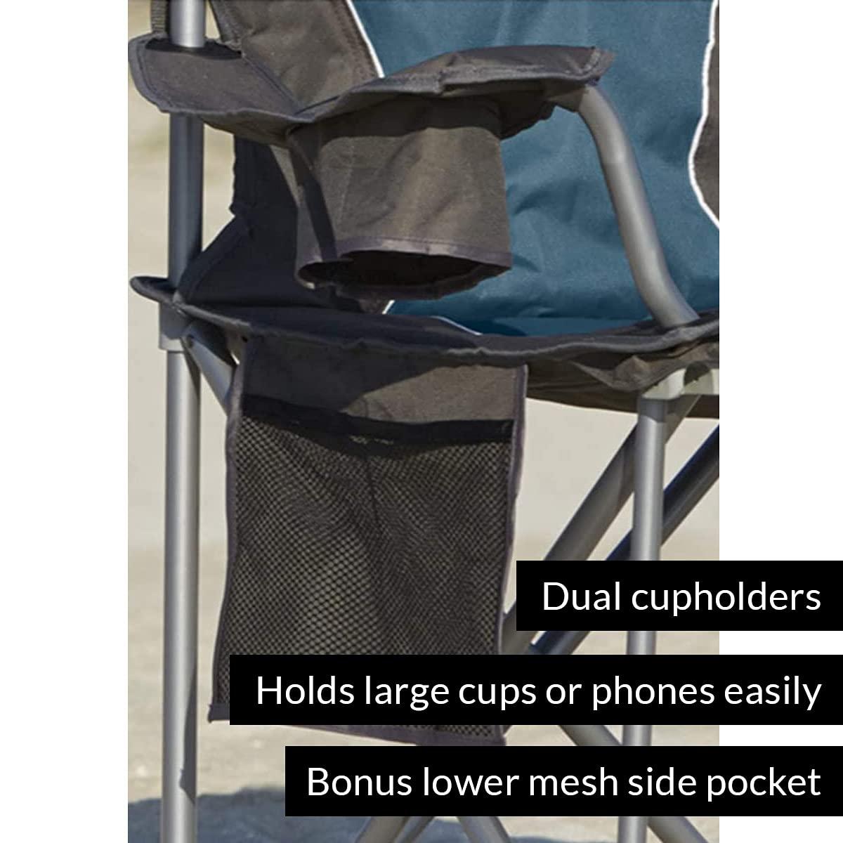 500-lb. Capacity Heavy-Duty Portable Chair Blue 500 lb