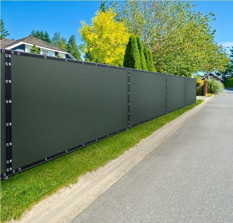 Green Heavy Duty Mesh Privacy Fence with Reinforced Edges