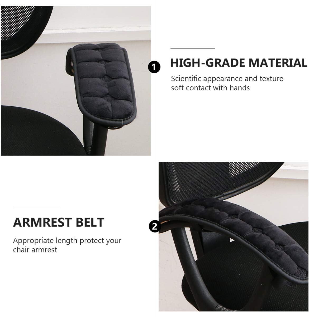 Black Memory Foam Office Chair Armrest Cushions