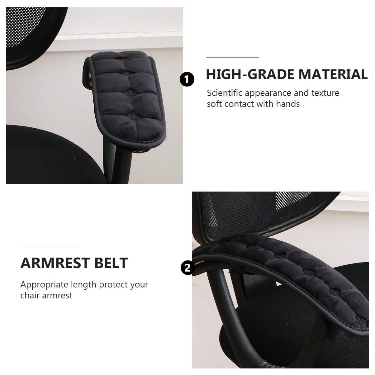 Black Memory Foam Office Chair Armrest Cushions