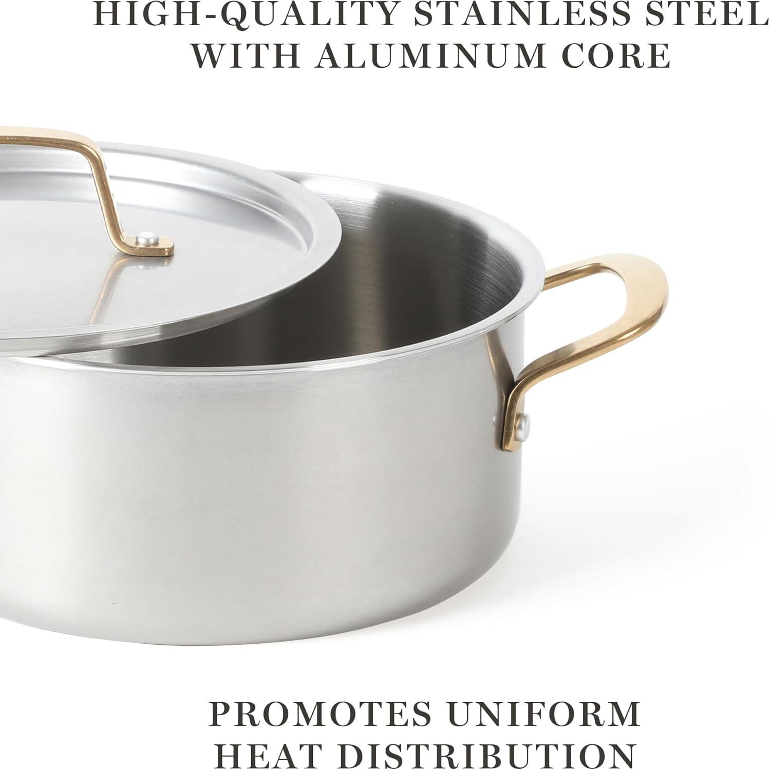 Martha Stewart 12 Pieces Stainless Steel (18/8) Cookware Set & Reviews | Wayfair