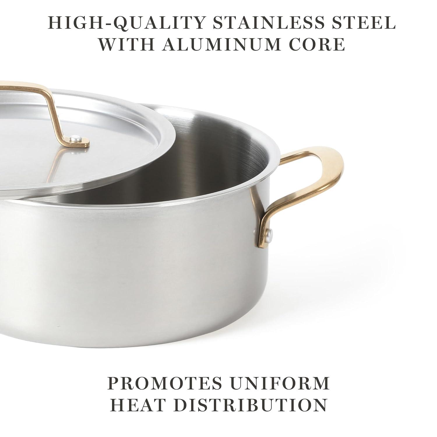Martha Stewart 12 Pieces Stainless Steel (18/8) Cookware Set & Reviews | Wayfair