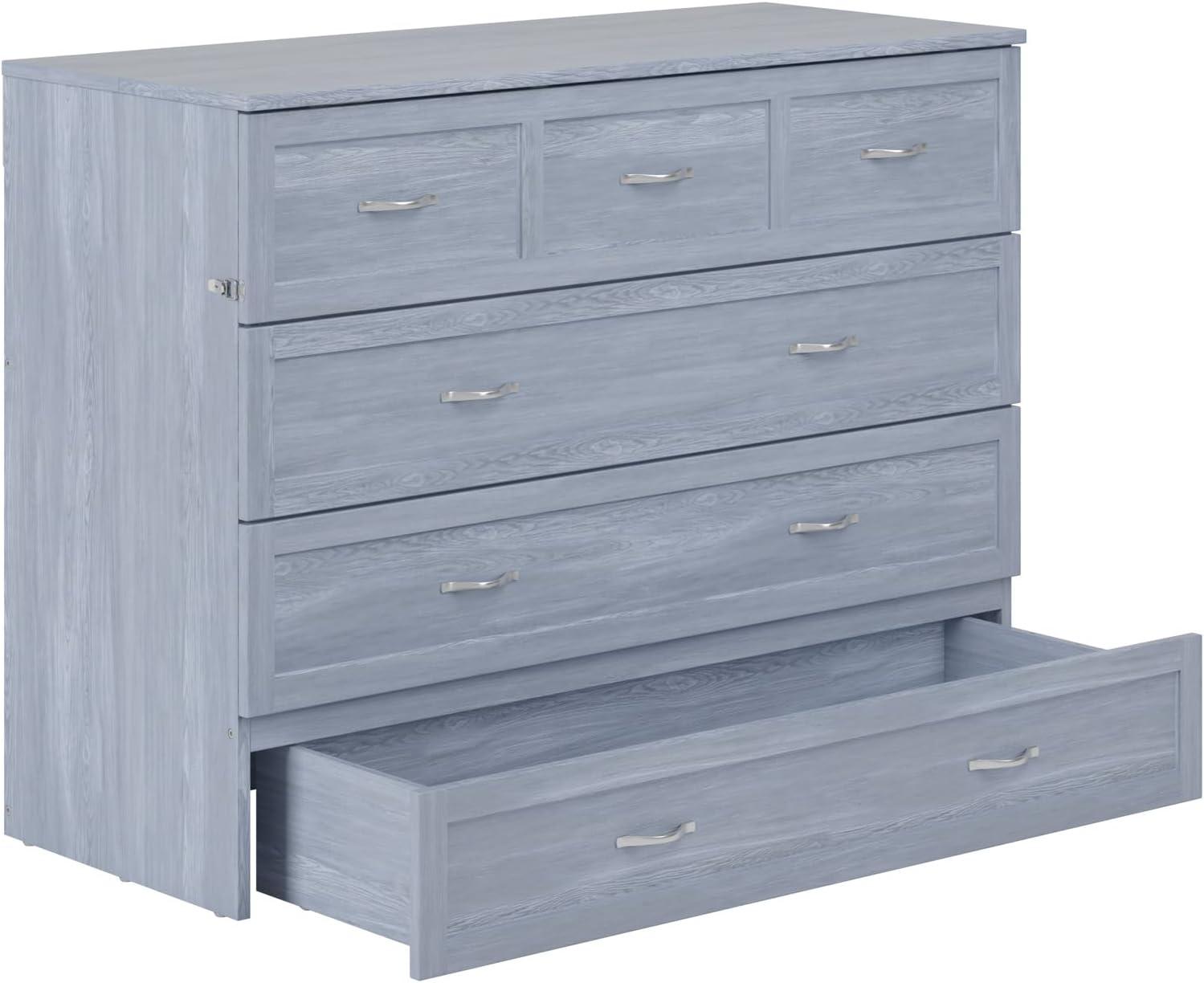 Full Northfield Murphy Bed Chest in Driftwood Grey