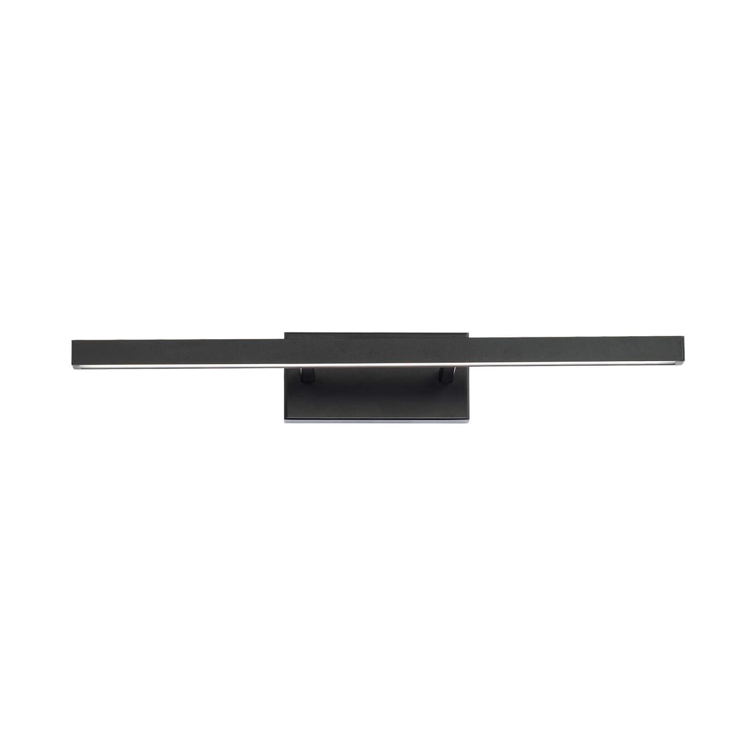 WAC Lighting Parallax 18" 1-Light 3000K Aluminum Bathroom Vanity Light in Black