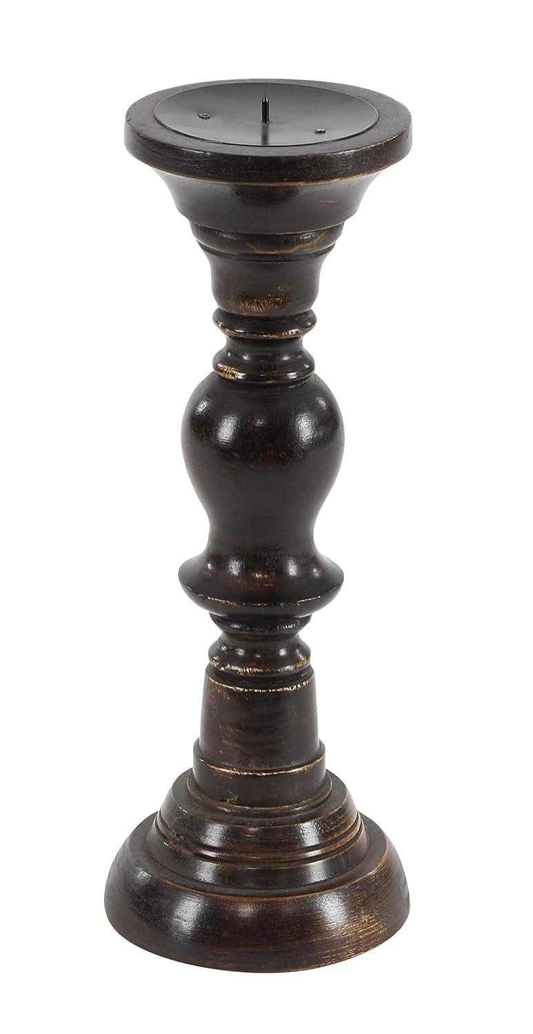3 Piece Wood Tabletop Candlestick Set