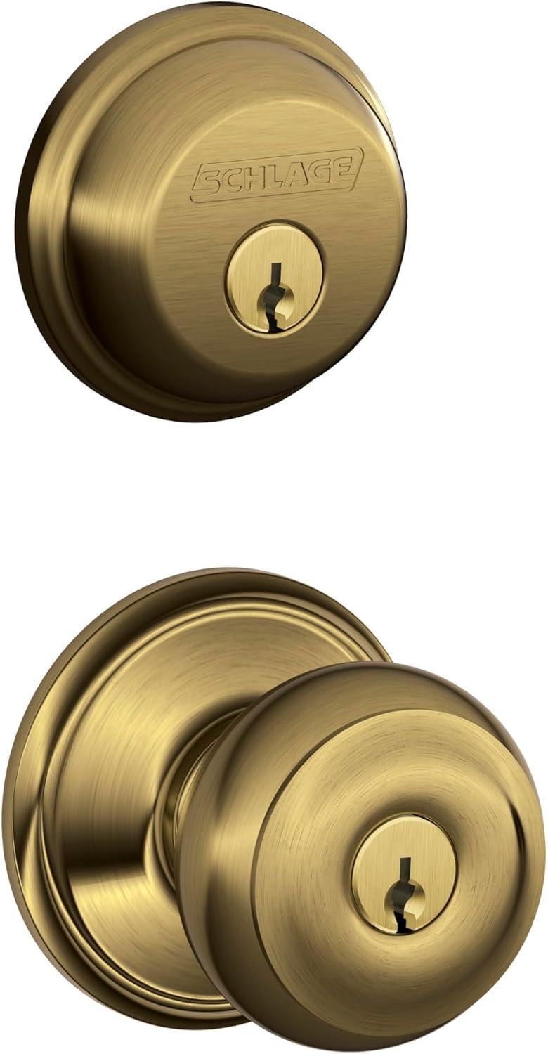 Schlage Lock Company FB50NVGEO609 Georgian Antique Brass Knob