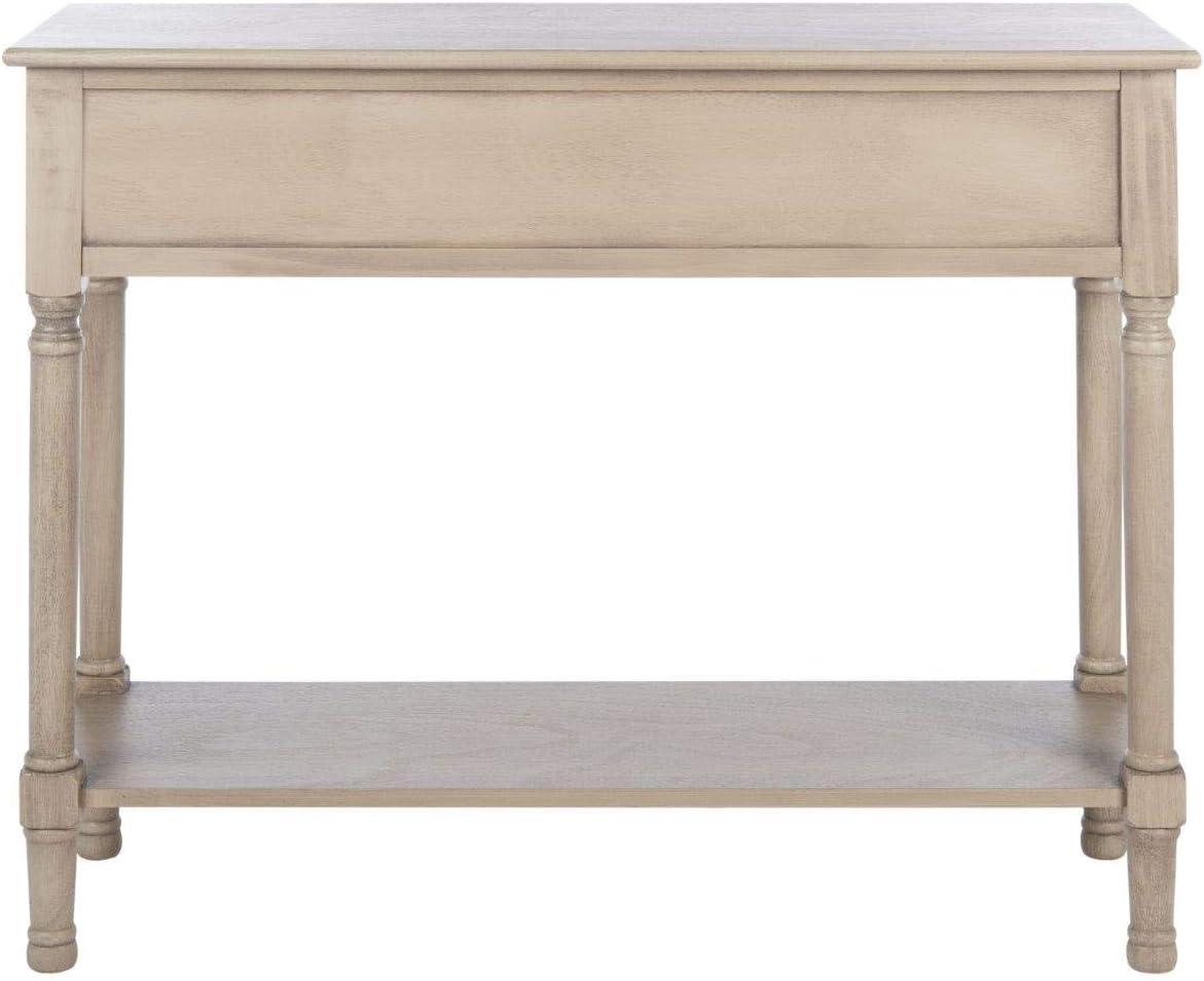 SAFAVIEH Peyton French 2-Drawer Off-White/Brown Wood Console Table (35.5 in. W x 13 in. D x 29.5 in. H)