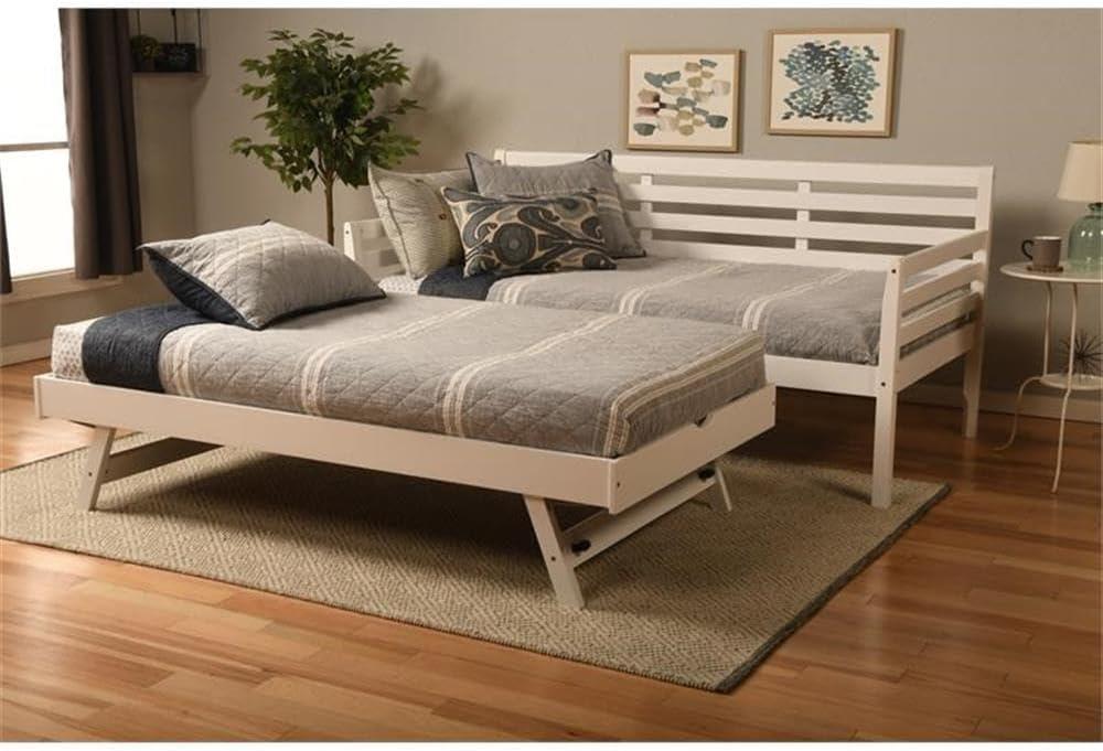 Kodiak Furniture Twin to King Size Daybed in Wood in White - Easy Assembly