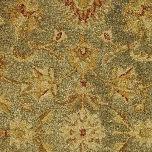 Elegant Antiquity Green & Gold Hand-Tufted Wool Rug 11' x 15'