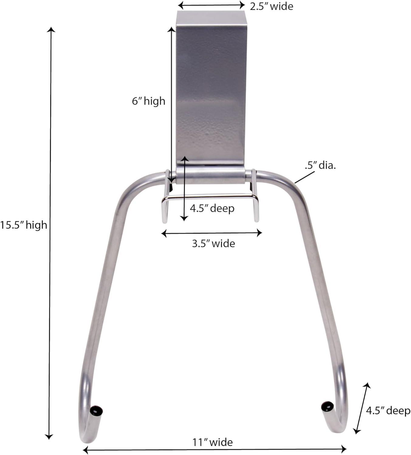 Chrome Over-The-Door Iron and Ironing Board Holder