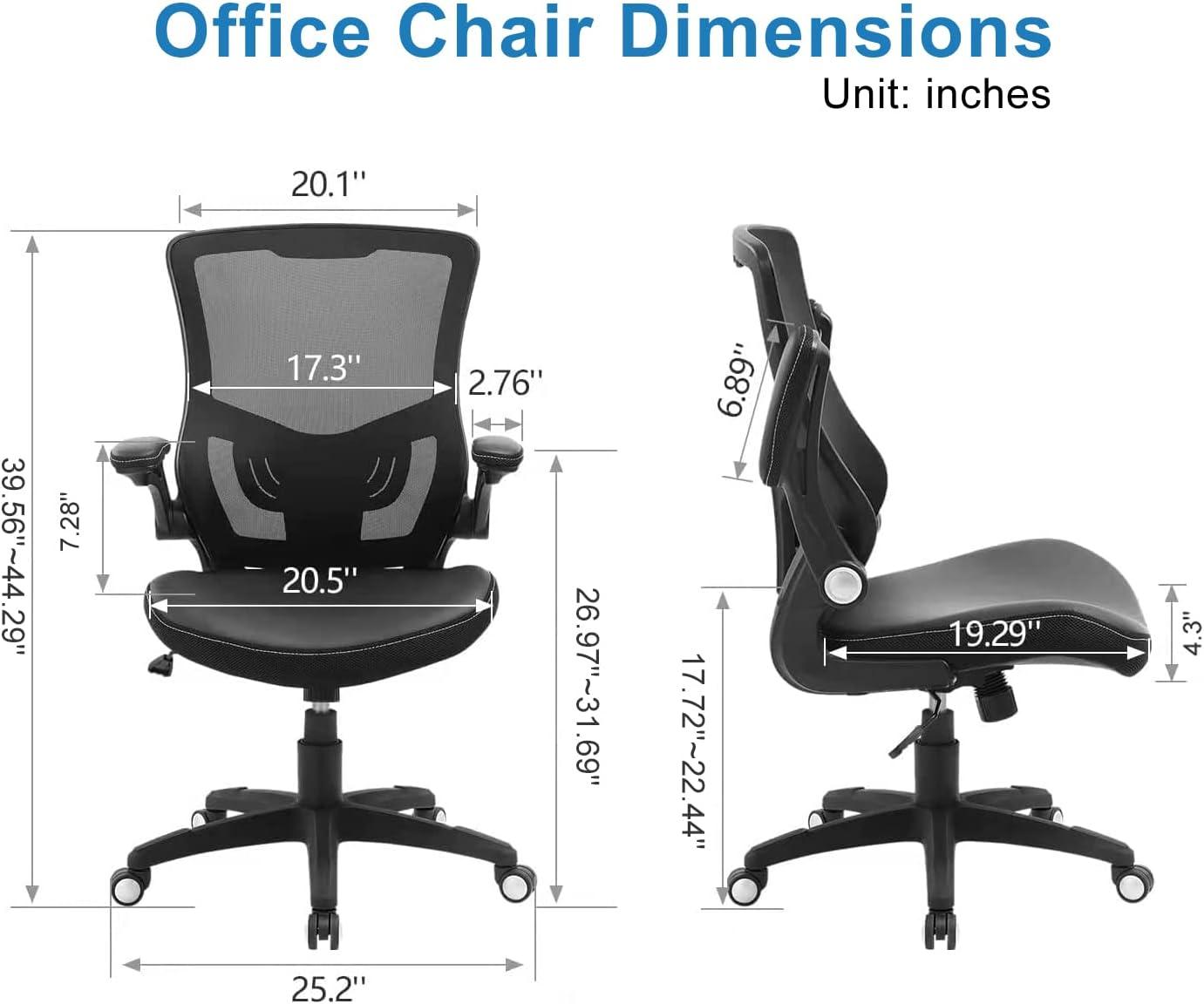 Black Ergonomic Mesh and Leather Executive Swivel Chair with Adjustable Arms