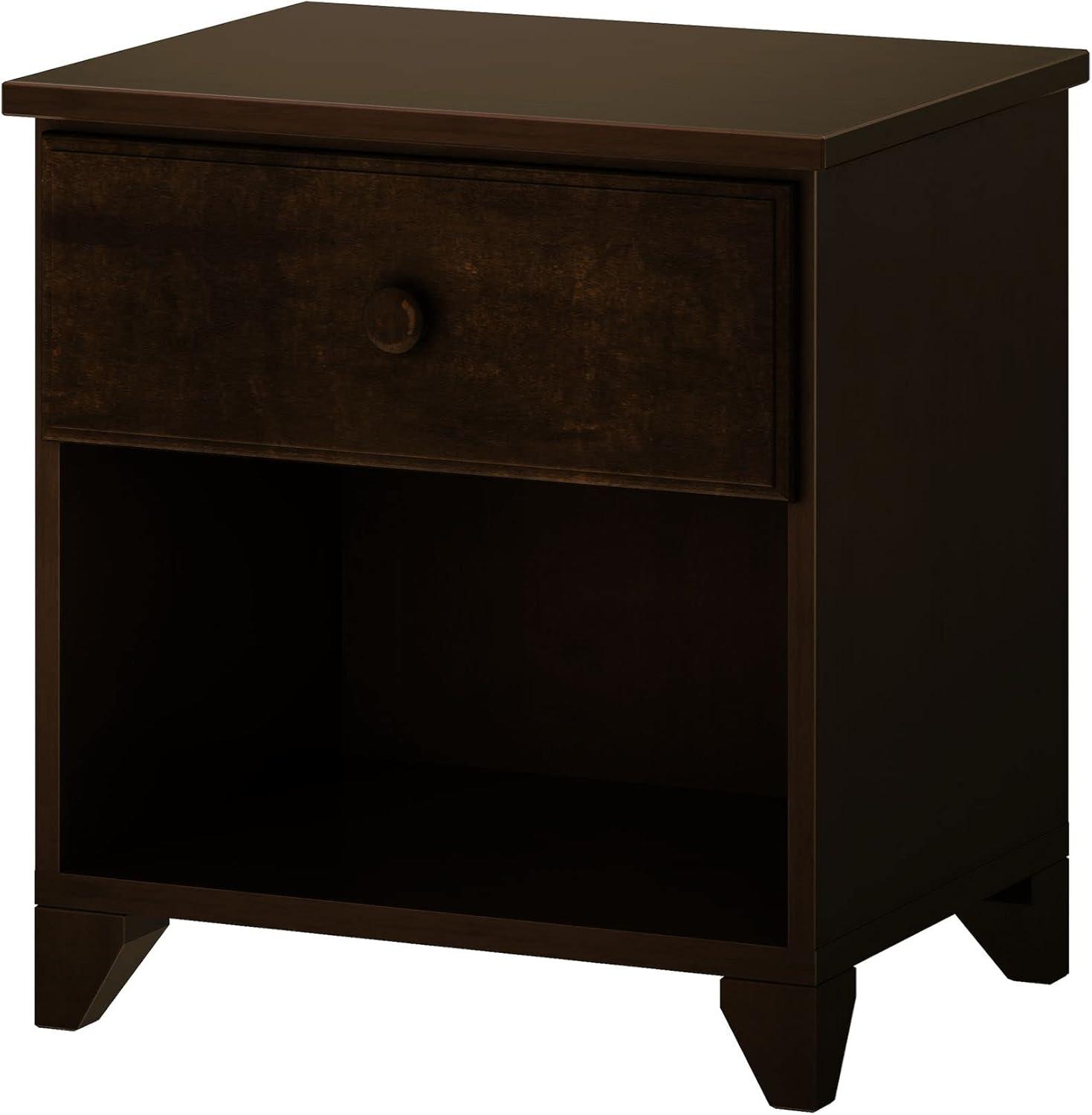 Max & Lily Classic Wood Nightstand with 1 Drawer, Kids Bedside Table/End Table, Small Nightstand for Bedroom