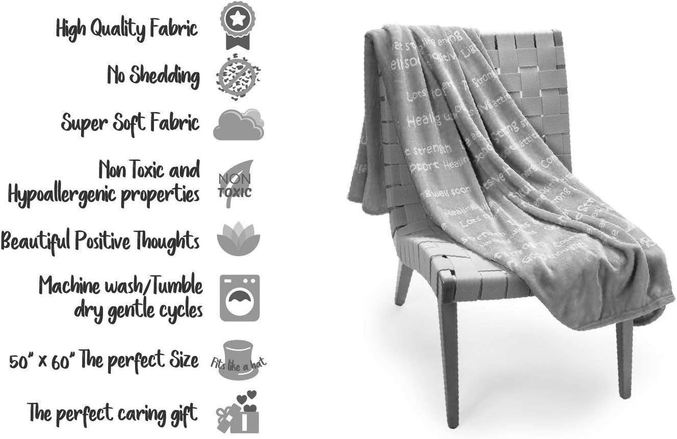 BlankieGram “Hugs” Plush Throw Blanketspired Gift Ideas for The Entire Family, Comfort Gifts, Teal