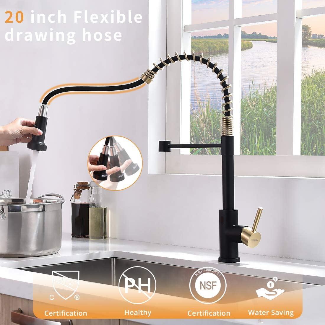 GAWEZA Pull Down Touchless Kitchen Faucet