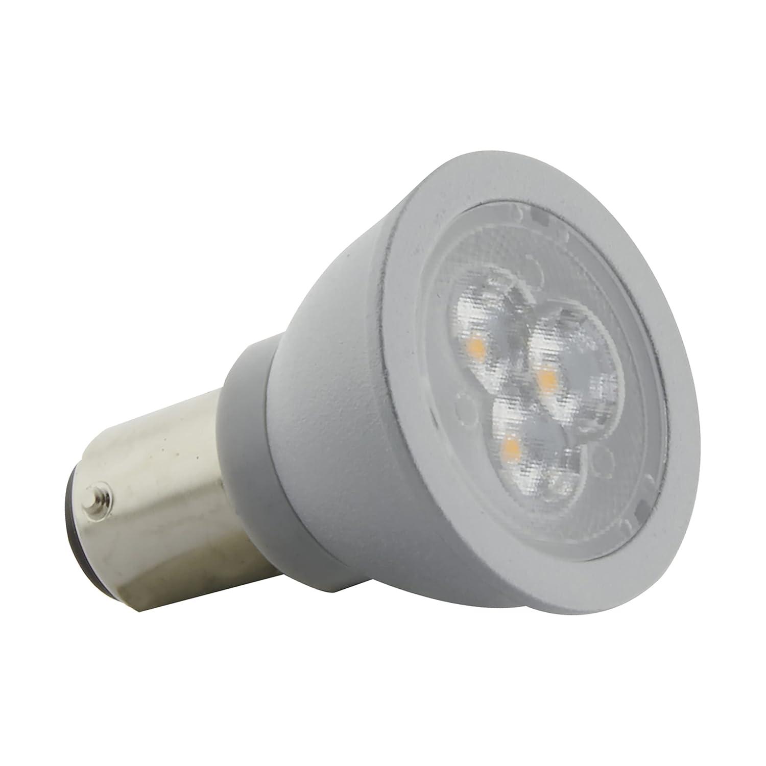 Clear Bayonet LED Bulb with Gray Finish for Commercial Use