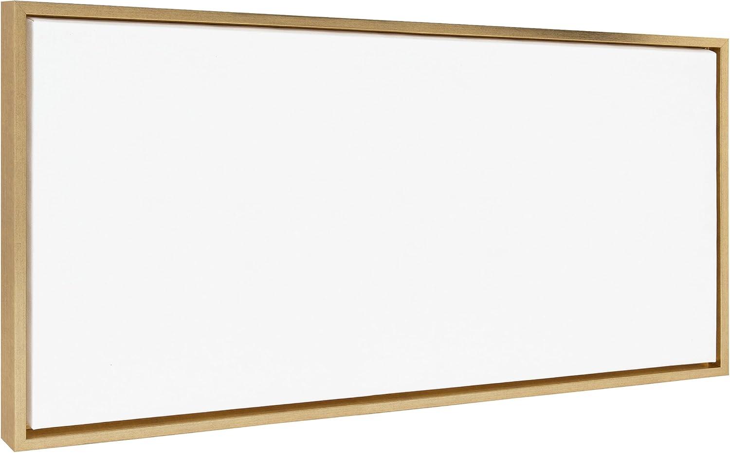 18x40 Natural Wood Framed Blank Canvas Wall Art