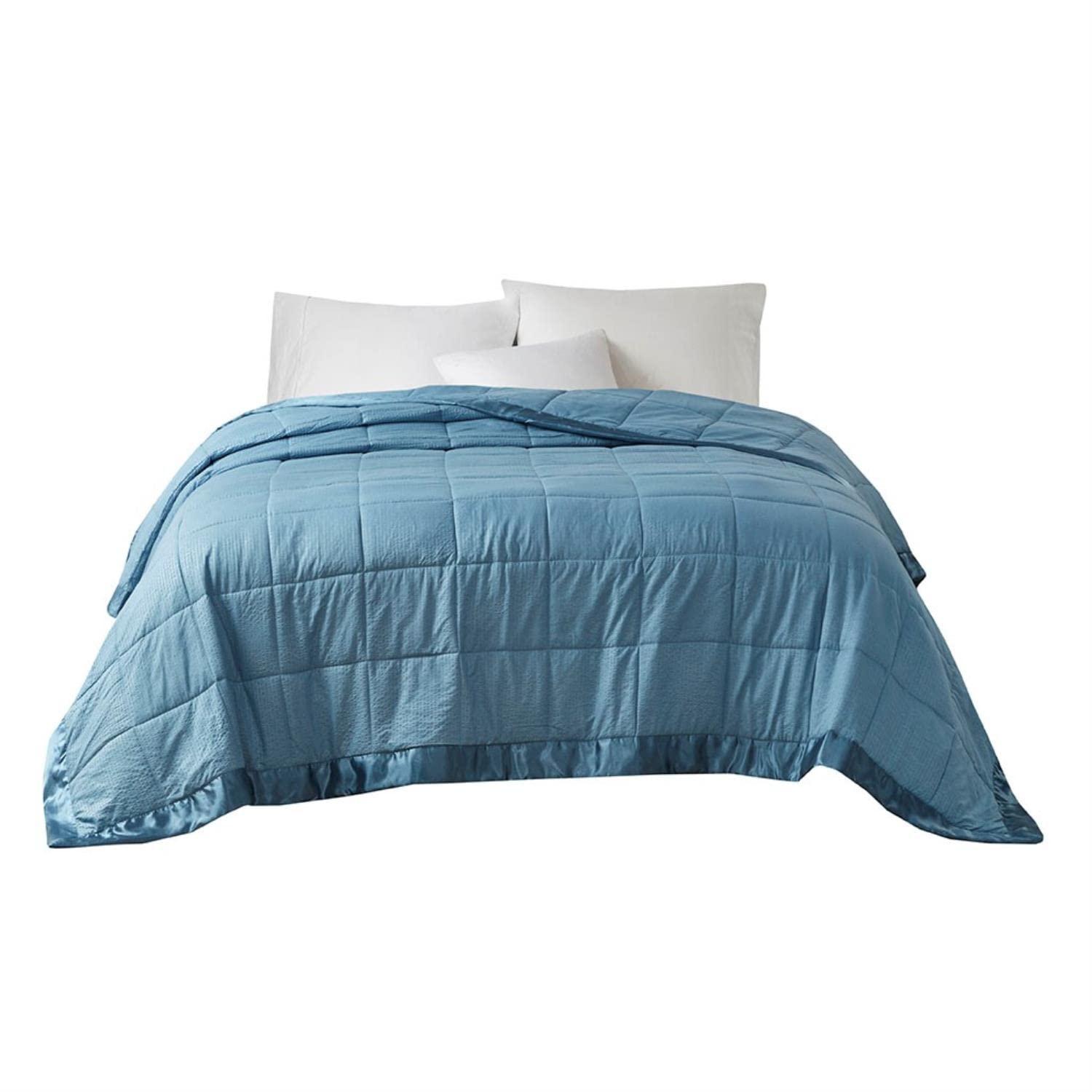 Madison Park Cambria Oversized Down Alternative Blanket with Satin Trim