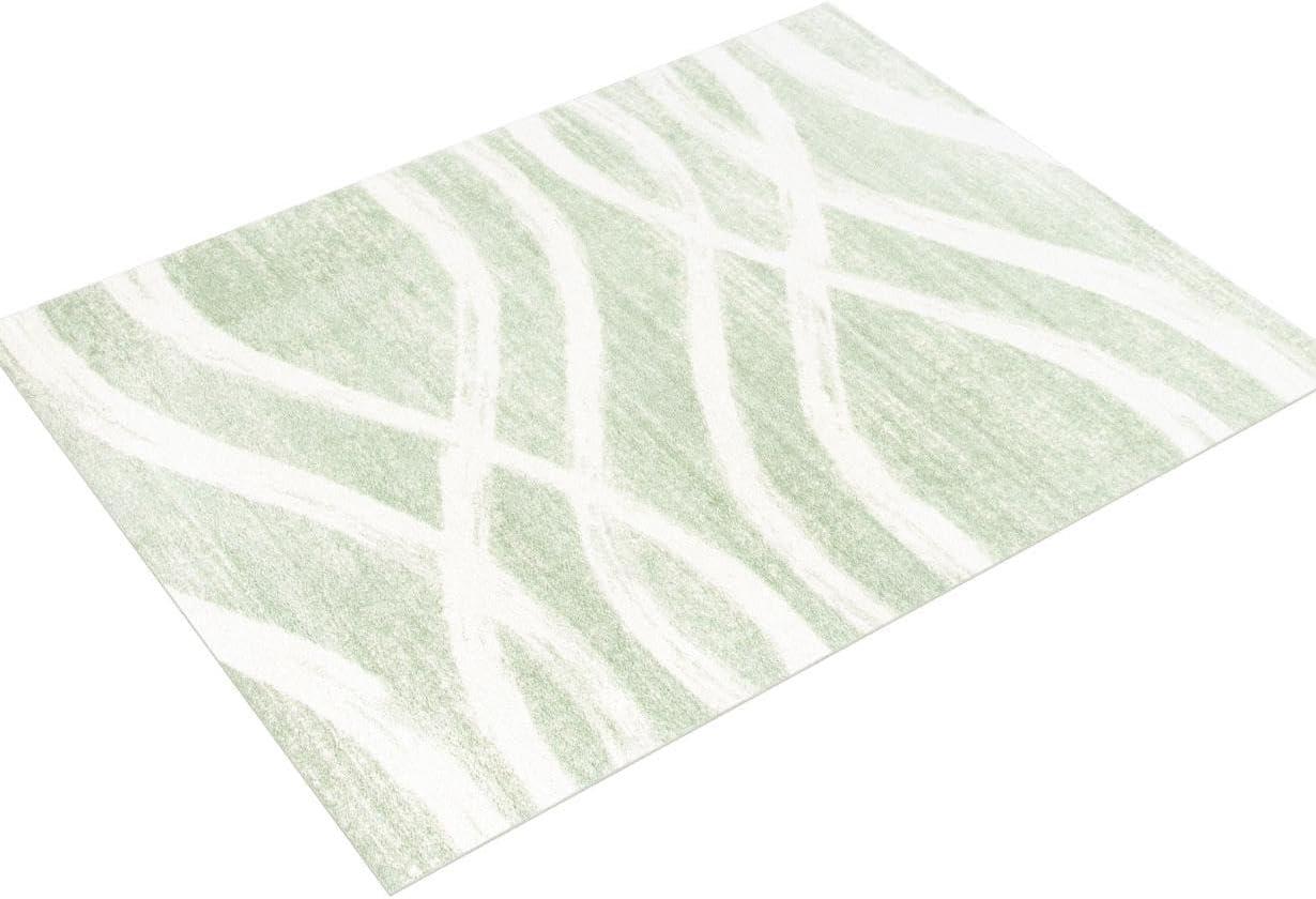 SAFAVIEH Adirondack Isidor Geometric Area Rug, Sage/Cream, 9' x 12'