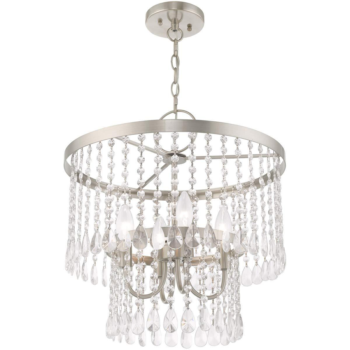 Livex Lighting Elizabeth 4 - Light Chandelier in  Brushed Nickel