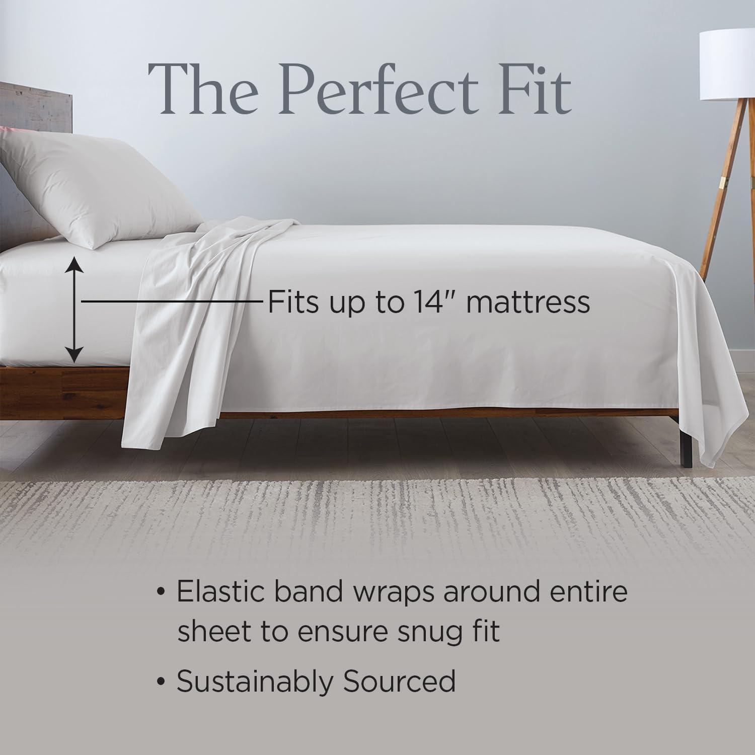 Ella Jayne Home 100% Cotton Percale Crisp and Cool Sheet Set