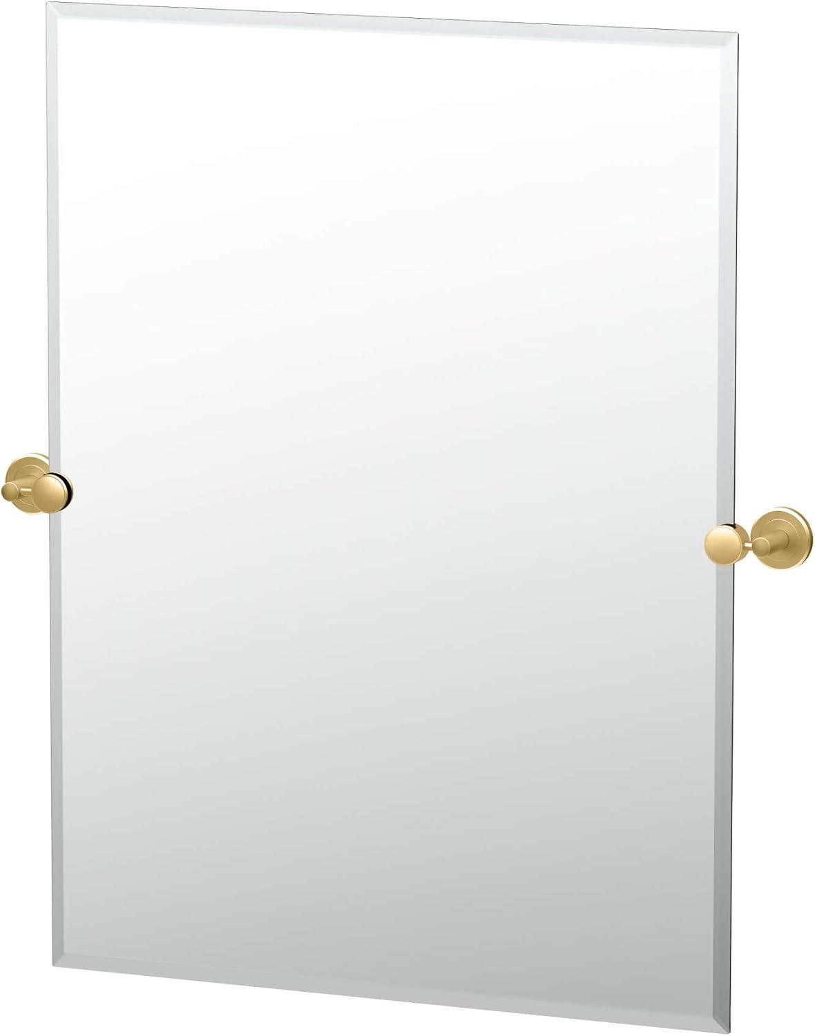 Latitude II Wall Mounted Frameless Beveled Rectangle | Pivoting Bathroom Vanity Wall Mirror