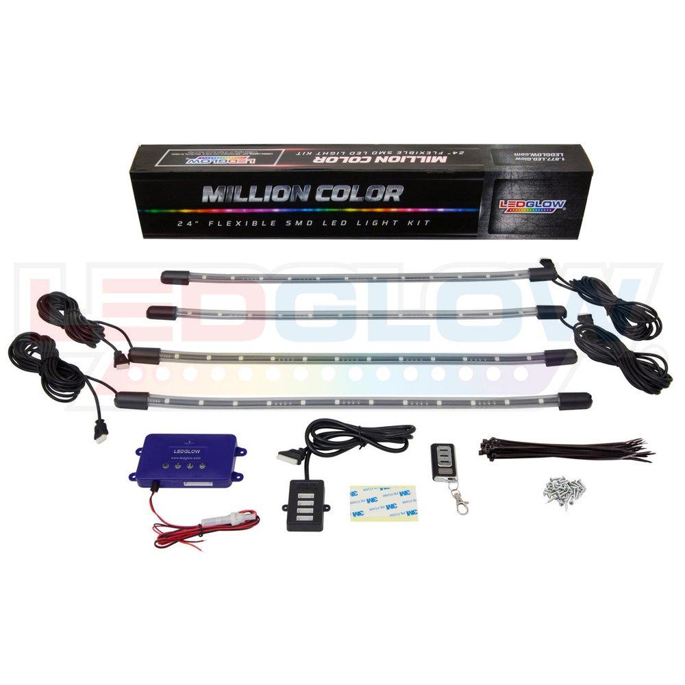 LEDGlow Million Color LED Golf Cart Underbody Underglow Light Kit