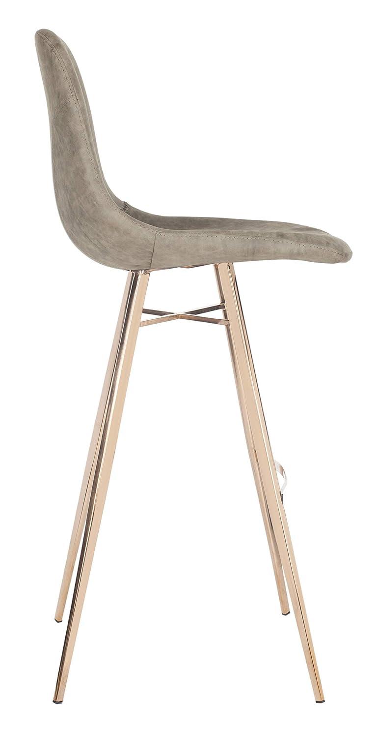 Mathison Bar Stool  - FOX3011 - Taupe/Copper - Safavieh Couture